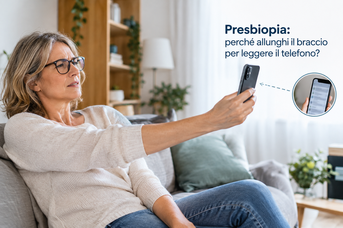 Presbiopia: perché allunghi il braccio per leggere il telefono?
