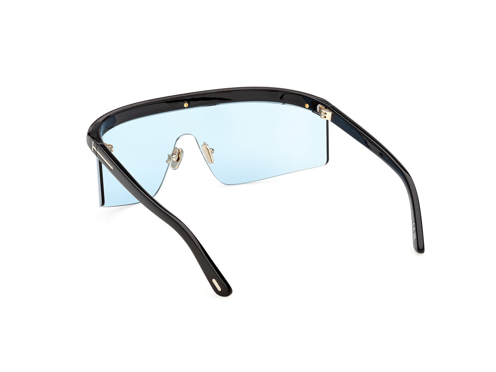 Tom Ford WEST-02 FT1431 01V Nero Lucido con Lenti Blu