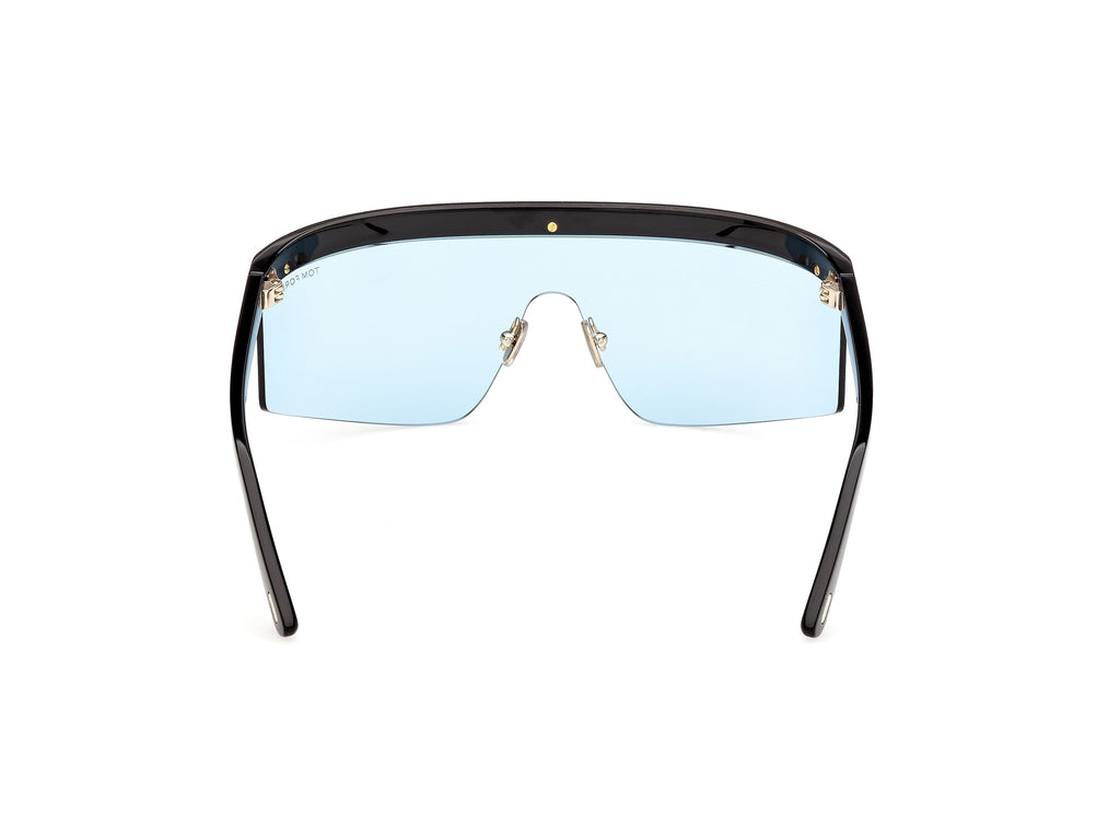 Tom Ford WEST-02 FT1431 01V Nero Lucido con Lenti Blu