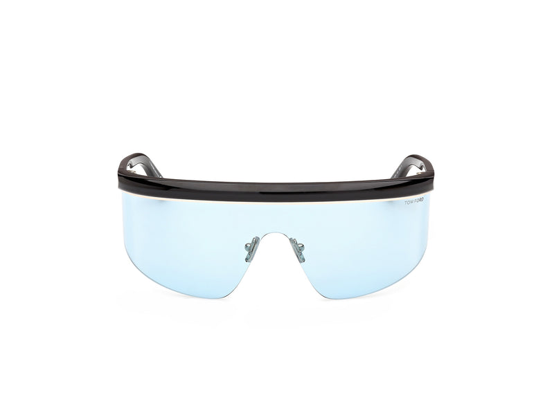 Tom Ford WEST-02 FT1431 01V Nero Lucido con Lenti Blu